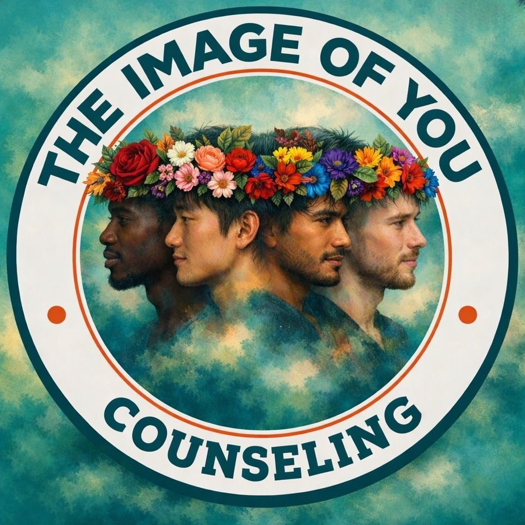 Man with blooming flowers — LGBTQ+ affirming